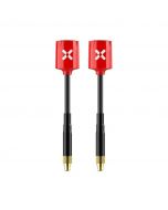 Foxeer 2pcs 5.8GHz 65mm Micro Lollipop StraightMMCX RHCP FPV Omni Antenna (Red)